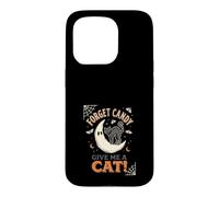 Oublie Les Bonbons, Donne-Moi Un Chat, Lune, fantôme, Halloween Coque pour iPhone 15 Pro