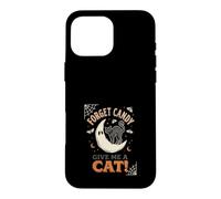 Oublie Les Bonbons, Donne-Moi Un Chat, Lune, fantôme, Halloween Coque pour iPhone 16 Pro Max