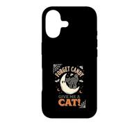 Oublie Les Bonbons, Donne-Moi Un Chat, Lune, fantôme, Halloween Coque pour iPhone 17