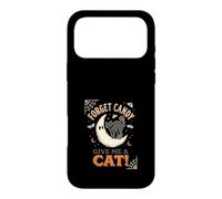 Oublie Les Bonbons, Donne-Moi Un Chat, Lune, fantôme, Halloween Coque pour iPhone 17 Pro Max