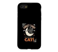 Oublie Les Bonbons, Donne-Moi Un Chat, Lune, fantôme, Halloween Coque pour iPhone SE (2020) / 7/8