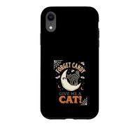 Oublie Les Bonbons, Donne-Moi Un Chat, Lune, fantôme, Halloween Coque pour iPhone XR