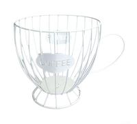 Oubliez le désordre avec ce panier de rangement ouvert conçu spécifiquement pour les capsules de café (blanc)