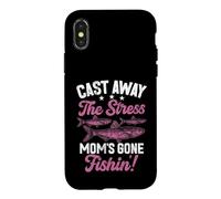 Oubliez Le Stress : Maman est Partie à la pêche ! Maman pêcheuse Coque pour iPhone X/XS