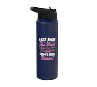 Oubliez le stress : maman est partie à la pêche ! Maman pêcheuse Stainless Steel Insulated Water Bottle