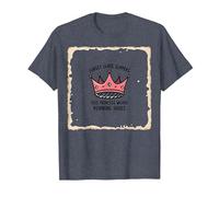 Oubliez Les Pantoufles en Verre Princesse Porte des Chaussures de Course à Pied Couronne T-Shirt, Homme, Bleu Chiné, 6XL