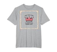 Oubliez Les Pantoufles en Verre Princesse Porte des Chaussures de Course à Pied Couronne T-Shirt, Homme Grandes Tailles, Gris Chiné, 6X Tall