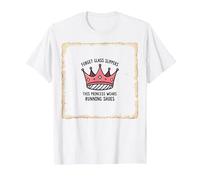Oubliez Les Pantoufles en Verre Princesse Porte des Chaussures de Course à Pied Couronne T-Shirt, Homme, Blanc, 6XL