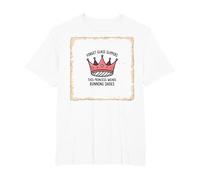 Oubliez Les Pantoufles en Verre Princesse Porte des Chaussures de Course à Pied Couronne T-Shirt, Homme Grandes Tailles, Blanc, 6X Tall