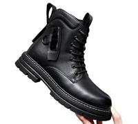 OUBOSI Élégant Pour Hommes Motos Basses À Lacets Classiques Chaussures Montantes Décontractées Pour Hommes En Cuir Véritable Hommes Chaussures Basses Militaires Tactiques Du Désert,noir,42