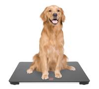OUBUBY Balance vétérinaire numérique pour animaux de compagnie de grande taille avec affichage LCD, poids maximum 220 kg, idéale pour les ménages privés, les animaleries, les cliniques vétérinaires