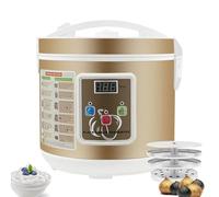 OUBUBY Fermenteur d'ail noir de 5 l, contrôle automatique intelligent, fermentation de 1 à 1,5 kg avec support à ail en acier inoxydable à 3 couches, multi-gousse d'ail, réchaud à faire soi-même