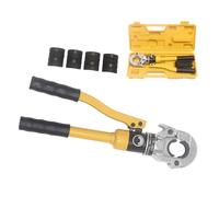 OUBUBY Pince à sertir hydraulique 8T - Profil V - Avec matrice de 16-20-25-32 mm - Outil de sertissage HPZ avec tête rotative à 360° - Pour tube en cuivre, tube en acier inoxydable, inserts de