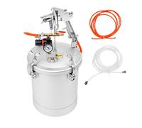 OUBUBY Pistolet à peinture sous pression 10 l - Réservoir de peinture de 3 mm - Système de peinture 50-80 psi - Pistolet pulvérisateur avec pistolet pulvérisateur, tuyaux, manomètre, pour peintures