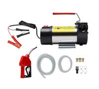OUBUBY Pompe à diesel 12 V 175 W Kit pompe à carburant électrique Stations-service mobiles 50 l/min Pompe à fioul portable avec buse d'arrêt automatique et tuyaux de 4 m Pompe à carburant pour