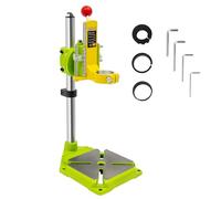 OUBUBY Support de perçage 49 cm, pivotant à 90°, hauteur réglable, grande stabilité, échelle de levage, trois têtes en plastique de différents diamètres