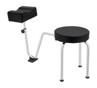OUBUBY Tabouret de pédicure réglable en hauteur de 33 à 73 cm, 2 en 1, tabouret de pédicure, repose-pieds épais, repose-pieds, pour salon de beauté professionnel, manucure, spa, noir