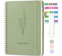 Oucaru Planificateur hebdomadaire non daté, carnet de listes de choses à faire A5 avec suivi des objectifs et des habitudes, 52 planificateurs hebdomadaires avec reliure à spirale pour fournitures