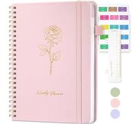 Oucaru Planificateur hebdomadaire non daté, carnet de listes de choses à faire A5 avec suivi des objectifs et des habitudes, 52 planificateurs hebdomadaires avec reliure à spirale pour fournitures