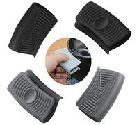 Ouceanwin 2 Paires Poignées de Casserole de Protection Thermique en Silicone, Porte-Casserole Support de Poignée Chaude Pince à Main Poignée de Casserole Durable Pince de Cuisson Antidérapante