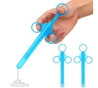 Ouceanwin 2 pièces Lanceur de Lubrifiant Applicateurs Tube Lubrifiant avec Pointe Arrondie, Réutilisable Lisse Seringue D'applicateur Vaginal Anal pour Les Amoureux (Bleu)
