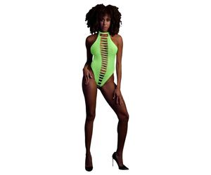 Ouch! - body ouvert phosphorescent - néon vert