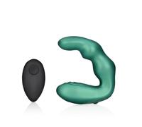 Ouch! by Shots Masseur de prostate vibrant avec télécommande Vert métallique