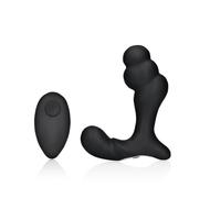 Ouch! by Shots Masseur vibrant empilé de prostate avec télécommande Noir