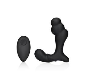 Ouch! by Shots Masseur vibrant empilé de prostate avec télécommande Noir