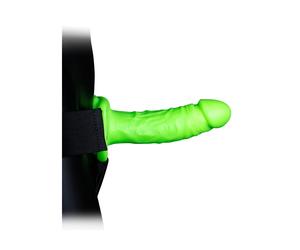 Ouch! Glow in the Dark Gode Ceinture Avec Harnais 18 cm