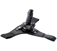 Ouch! Gode-ceinture Réaliste Cuir Noir 15 cm