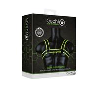 Ouch! Harnais poitrine Bulldog-OU762 Vert Fluo/Noir L/XL