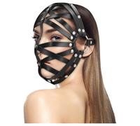 Ouch! - masque cage en simili cuir - noir