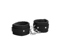Ouch! Plush Menottes En Cuir Noir