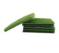 OUCRIY Carreaux de Faux Gazon Lavables 1M par 1M 15 × 15 × 6, 10 Pièces, Tapis de Gazon Artificiel, Pelouse de Jardin, Ornement de Paysage, Décoration de Maison