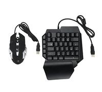 OUCRIY Convertisseur Adaptateur Souris et Clavier Mini Clavier de Jeu Portable Souris USB RVB Repose-Poignet Demi-Main 35 Touches Clavier Souris avec Convertisseur pour pour iOS