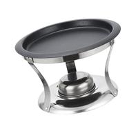 OUCRIY Grille de barbecue de camping en acier inoxydable Mini grille pour barbecue coréen portable avec couvercle anti-incendie pour les voyages en plein air (S)