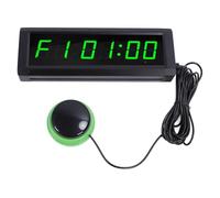 OUCRIY Horloge murale numérique 7 fonctions de minuterie de couleur réglables 6 chiffres Horloge murale électrique avec télécommande pour salon, chambre à coucher, cuisine, bureau (3,5 cm)