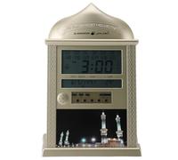 OUCRIY Horloge Numérique de Prière de Mosquée Azan, Calendrier, Réveil, Horloge Murale Multifonctionnelle de Prière Musulmane pour la Décoration de la Maison (Or)