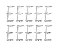 OUCRIY Lot de 10 reliures à 3 anneaux en acier inoxydable pour album photo, carnet de notes, journal de voyage (15 mm)