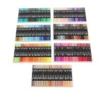 OUCRIY Lot de 168 marqueurs à double pinceau, 0,5 mm, pointe fine, pour dessiner, colorier, écrire
