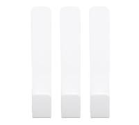 OUCRIY Lot de 3 cintres muraux en acrylique en forme de V avec adhésif, pour 10 capuchons, meilleurs crochets pour casquettes dans placard, chambre à coucher, porte (blanc)