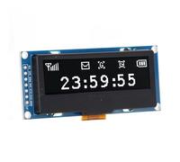 OUCRIY Module D'affichage 2.23 Pouces, Résolution 128x32, Module D'écran à Diode électroluminescente Organique SSD1305 IICSPI Comm (Écran Blanc MRC162A)