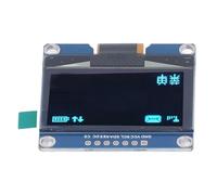 OUCRIY Module D'affichage IPS 7 Broches 1,54 Pouces SPD0301, Lecteur IC 128x64, Interface SPI, écran IPS Flexible pour Machine D'automatisation 3.3V-5V (MRC129C Bleu)
