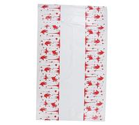 OUCRIY Nappe jetable en plastique avec empreintes de mains sanglantes pour fête d'horreur Bannière d'éclaboussures de sang pour Halloween