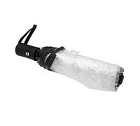 OUCRIY Parapluie transparent pliable en papier huilé de qualité supérieure, parapluie portable pliable en trois parties pour femme, Noir