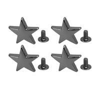 OUCRIY Redy Metal Construction Fixation sûre Installation facile, métal, Rivets en alliage 20 mm avec vis PH de 7 mm pour projets artisanaux en cuir (Noir)