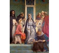 OuDeZjzhu Images Affiches d'Art Art Mural en Toile Portrait Tableaux La reine blanche de Castille donne une conférence au futur roi Louis Ix par Cabanel Pour les Décorations pour la Maison 60x90cm