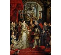 OuDeZjzhu Moderne Image sur Toile Impressions d'Art Image Art Mural le mariage par procuration de Marie de Médicis et d'Henri Iv Th October par Peter Paul Rubens Pour la Décoration Murale 60x90cm