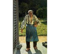 OuDeZjzhu Vintage Impressions sur Toile Art Imprimé Image Art Mural Impression le vieux jardinier d'Emile Claus Abstraite Tableau Mural Pour la Décoration Murale 60x90cm